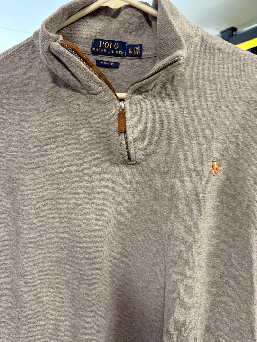 Polo by Ralph Lauren Men's Gray  Half-Zip Sweater